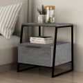 Κομοδίνο Pal Megapap χρώμα γκρι ρετρό 45x40x50εκ.