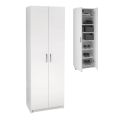 Παπουτσοθήκη Renso Megapap δίφυλλη χρώμα λευκό 59,8x37,8x178,5εκ.