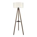 Φωτιστικό δαπέδου Thomas Megapap E27 Mdf/ύφασμα Pvc χρώμα καρυδί - κρεμ 38x38x135εκ.