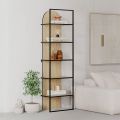 Βιβλιοθήκη Archy Megapap χρώμα sapphire oak 53x31,7x180εκ.