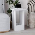 Τραπεζάκι βοηθητικό Tasos Megapap χρώμα λευκό 30x30x50,3εκ.