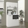 Έπιπλο κουζίνας Tuco 2 Megapap χρώμα λευκό 90x40x180εκ.