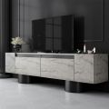 Έπιπλο τηλεόρασης Haven Megapap χρώμα travertine 180x30x50εκ.