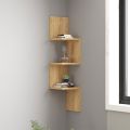 Ραφιέρα τοίχου γωνιακή Zikzak Megapap χρώμα sapphire oak 25x25x105,4εκ.