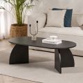 Τραπεζάκι σαλονιού Melina Megapap χρώμα black wood 120x60x40εκ.