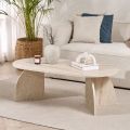 Τραπεζάκι σαλονιού Melina Megapap χρώμα travertine 120x60x40εκ.