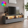 Έπιπλο τηλεόρασης Eco Megapap με Led Rgb χρώμα ανθρακί 180x32x67εκ.