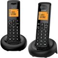 Alcatel E160 Ασύρματο Τηλέφωνο Duo με Ελληνικό Μενού Μαύρο