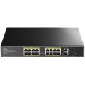 Cudy FS1018PS1 v1 Unmanaged L2 PoE+ Switch με 16 Θύρες Ethernet και 1 SFP Θύρα