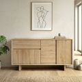 Μπουφές Capri Megapap χρώμα sapphire oak 146x45x76,5εκ.