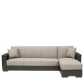 Καναπές Κρεβάτι Γωνιακός Artelibre Jose Μπεζ/καφέ pu 270x150x86cm