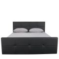 Κρεβάτι Artelibre Anemone Μαύρο pu με Αποθηκευτικό Χώρο 217.5x170.5x100cm(στρώμα 160x200cm)