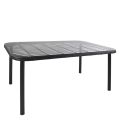 Τραπέζι Κήπου Artelibre Ampius Μαύρο Μέταλλο/rattan/γυαλί 160x90x73cm