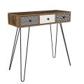 Κονσόλα Artelibre Lidya Καφέ με Σχέδιο 90x35x91cm