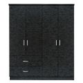Ντουλάπα Artelibre Hoya wax Μαύρο Μοριοσανίδα 119x42x181cm