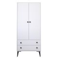 Ντουλάπα Δίφυλλη Artelibre Amari Λευκό Μοριοσανίδα 82x48x180cm