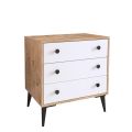 Συρταριέρα Artelibre Amari Δρυς/λευκό Μοριοσανίδα 72x43x79cm
