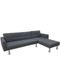 Καναπές Κρεβάτι Γωνιακός Artelibre Oberon Γκρι Ύφασμα 240x102/175x40cm