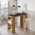 Τραπέζι bar Artelibre Brockley Πεύκο/μαύρο Μοριοσανίδα 120x51.6x101.8cm