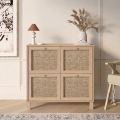 Κονσόλα Artelibre Aesir Φυσικό Μοριοσανίδα/rattan 90x35x85.2cm