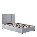 Κρεβάτι Μονό Artelibre Cloudrest Γκρι Ύφασμα 214x127.5x109cm (Στρώμα 120x200cm)