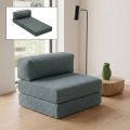 Πολυθρόνα - κρεβάτι Comfort Megapap υφασμάτινη χρώμα μέντα 95x95x75εκ.