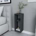 Κομοδίνο επιτοίχιο Sault Megapap χρώμα ανθρακί 23,2x22x59,6εκ.