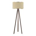 Φωτιστικό δαπέδου Rosling Megapap Mdf/ύφασμα Pvc χρώμα καρυδί/μπεζ 38x21x140εκ.