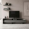 Έπιπλο τηλεόρασης Gara Megapap χρώμα ανθρακί 180x29,8x42εκ.