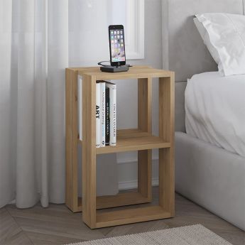 Κομοδίνο Lonie Ξύλινο Μπεζ 34x30x55cm GP037-0026,2
