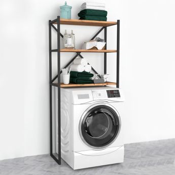 Megapap Mindy GP041-0032,2 Επιδαπέδια Ραφιέρα Μπάνιου Μεταλλική με 3 Ράφια 66x34x160cm