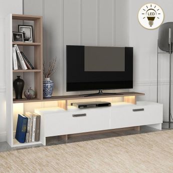 Σύνθεση τηλεόρασης Simal Megapap με LED χρώμα λευκό - cordoba 168,2x31,3x120εκ.