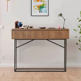 Κονσόλα Amedeo Megapap χρώμα καρυδί 120x36x90εκ.