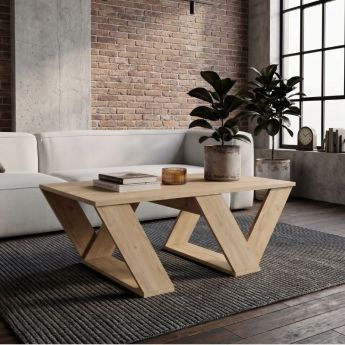Τραπεζάκι σαλονιού Pipra Megapap χρώμα sapphire oak 110x60x40εκ.