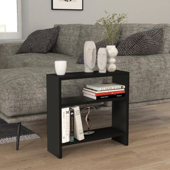 Τραπεζάκι βοηθητικό Silvanus Megapap χρώμα μαύρο 51x17,5x49εκ.