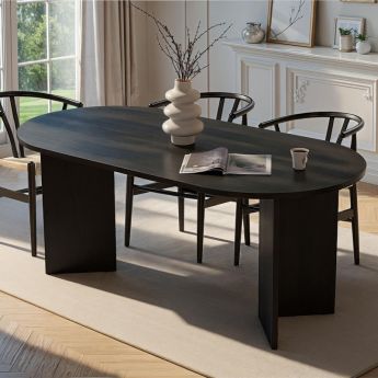Τραπέζι Sablin Megapap χρώμα black wood 180x89,5x75εκ.
