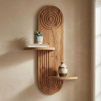 Ραφιέρα τοίχου Artwill Megapap Mdf χρώμα oak 46x13x70εκ.
