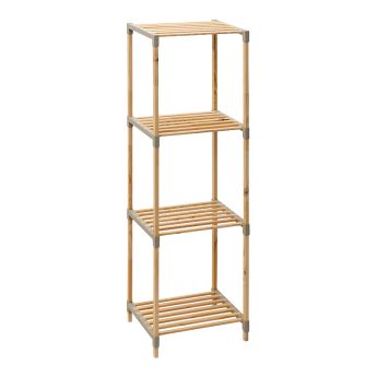 FixWood FIX-2053-4 Επιδαπέδια Ραφιέρα Μπάνιου Ξύλινη 38x30x116cm
