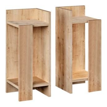 Κομοδίνα Elos Ξύλινα Μπεζ 2τμχ 25x27x60cm GP037-0070,3