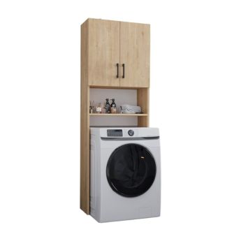 Megapap Holton Ντουλάπι Μπάνιου Πλυντηρίου 65.5x30x180cm Δρυς GP041-0054,2