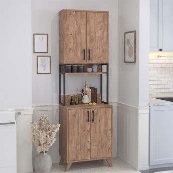 Sedef Επιδαπέδιο Ντουλάπι Pine Oak 61x40x202.1εκ. GP041-0115,1