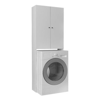 Megapap Romme Ντουλάπι Μπάνιου Πλυντηρίου 65x27.1x180cm Λευκό Κωδικός: GP042-0254,1
