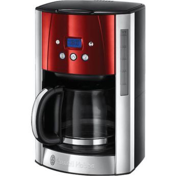 Russell Hobbs Luna Προγραμματιζόμενη Καφετιέρα Φίλτρου 1000W Red