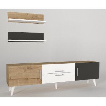 Σύνθετο Artelibre Oregon Sapphire/ανθρακί/μπεζ Μοριοσανίδα 160x32x45cm