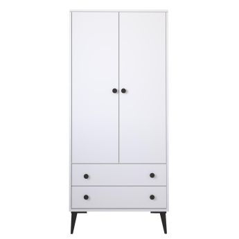 Ντουλάπα Δίφυλλη Artelibre Amari Λευκό Μοριοσανίδα 82x48x180cm