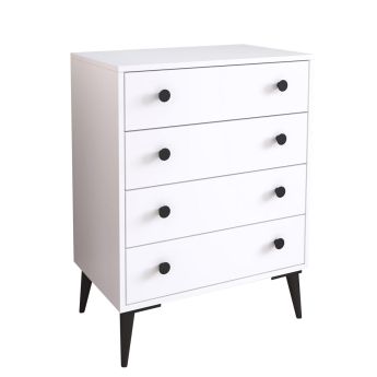 Συρταριέρα Artelibre Amari Λευκό Μοριοσανίδα 72x43x96cm