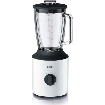 Braun PowerBlend 3 Επιτραπέζιο Μπλέντερ για Smoothies με Γυάλινη Κανάτα 1.5 lt 800W Λευκό