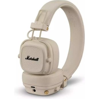 Marshall Major V Ασύρματα / Ενσύρματα On Ear Ακουστικά με 100 ώρες Λειτουργίας και Quick Charge Μπεζ