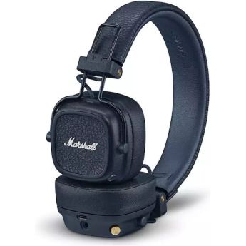 Marshall Major V Ασύρματα / Ενσύρματα On Ear Ακουστικά με 100 ώρες Λειτουργίας και Quick Charge Midnight Blue