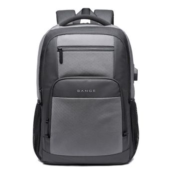 Bange 1921 Αδιάβροχη Τσάντα Πλάτης για Laptop 15.6" με Θύρα USB σε Γκρι χρώμα